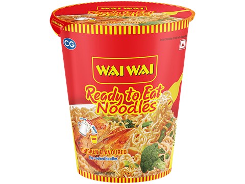 Wai Wai Ready To Eat Chicken Flavoured Pre-Cooked Noodles, 70 g