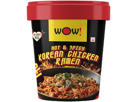 Wow! Noodles Hot & Spicy Korean Chicken Ramen Cup Noodles, 95 g