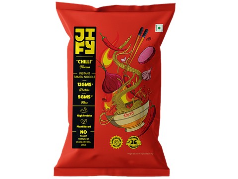 Jify Chili Flavour Instant Ramen Noodles, 76 g
