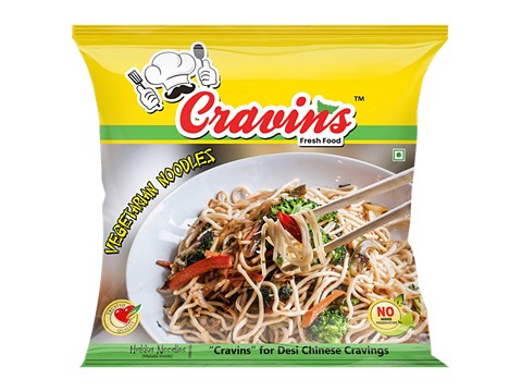 Cravins Vegetarian Hakka Noodles - Low Fat, No Added Preservatives, 400 g