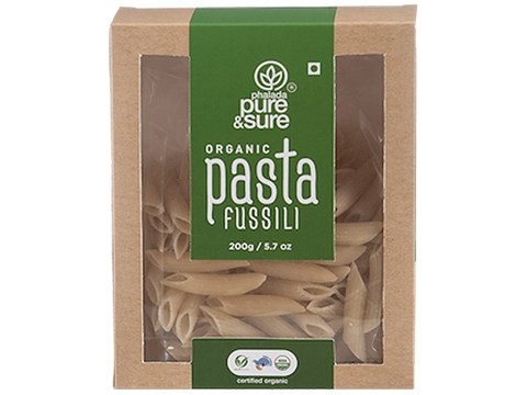 Phalada Pure & Sure Organic Pasta Fusilli - Healthy, Made With Wheat Suji, 200 g