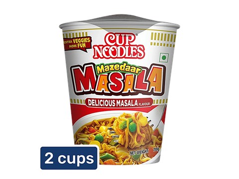 Nissin Cup Noodles - Mazedaar Masala, 2x70 g