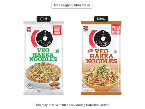 Ching's Secret Veg HakkaNoodlesWith Masala, 140 g