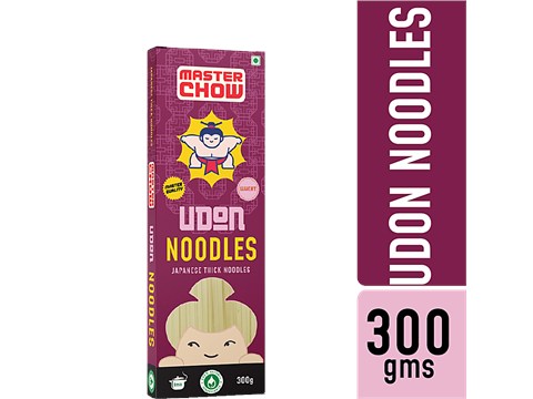 MasterChow Udon Noodles - Thick, Flat, Wheat, Soft, Chewy Texture, 300 g