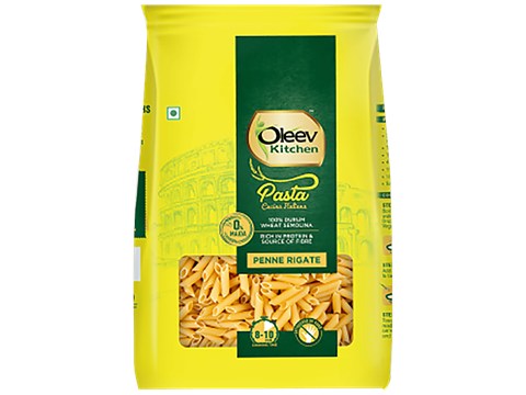 Oleev Kitchen Cucina Italiana Penne Rigate - No Maida, Rich In Protein & Fibre, 400 g