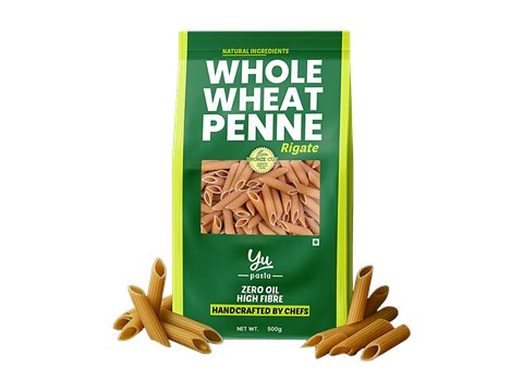 Yu Whole Wheat Penne Rigate/Pasta, 500 g