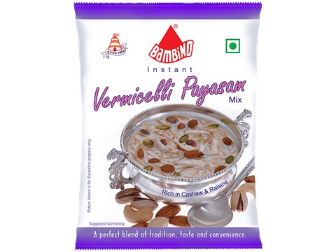 Bambino Instant Kheer Mix For Vermicelli Payasam With Cashew & Raisins, 40 g