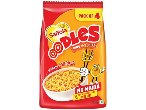 Saffola Oodles Instant Ring Noodles - Masala Flavour, 212 g
