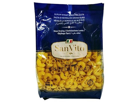San Vito Durum Wheat Chiffer Rigate, N.49, 500 g