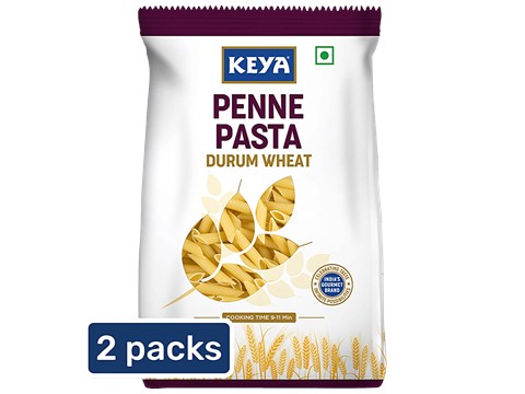 Keya Penne Pasta - Durum Wheat Semolina, 2 x 400 g