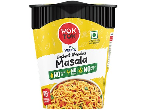 Wok Tok by Veeba Masala Instant Cup Noodles, 75.5 g