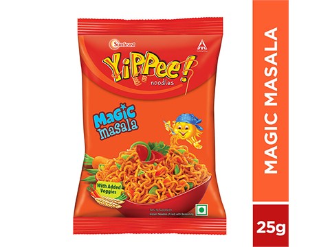 Sunfeast YiPPee! YiPPee! Magic MasalaInstant NoodlesWith Added Veggies, 23.5 g