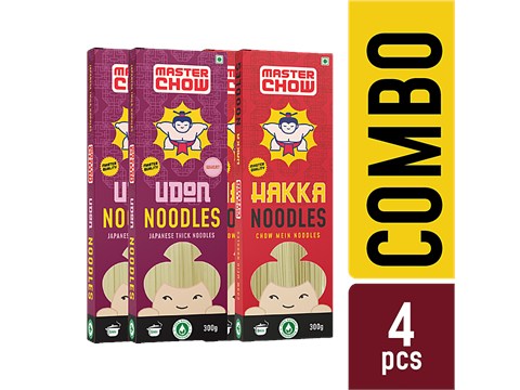 MasterChow Hakka & Udon Noodle Kit - Soft, Chewy Texture, 300 g