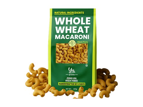 Yu Whole Wheat Macaroni/Elbow Pasta, 400 g