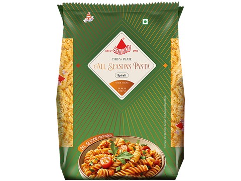 Bambino Premium All Seasons Spirali Pasta - Goodness Of Wheat Semolina, 400 g