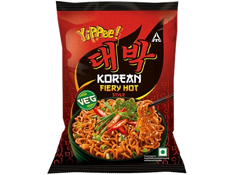 Sunfeast YiPPee! Korean Fiery Hot Style Noodles, 80 g