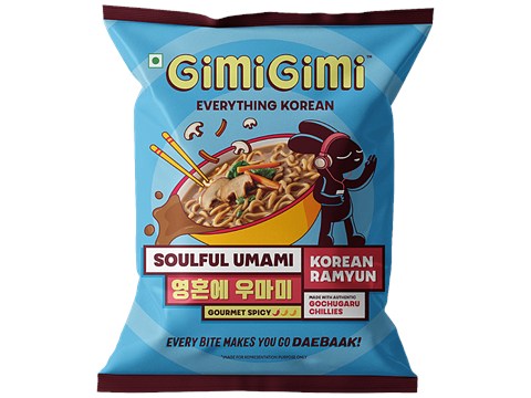 GimiGimi Soulful Umami Gourmet Spicy Korean Ramyun, 140 g