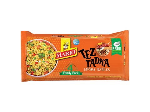 TRDP MARIO Tez Tadks Instant Masala Noodles - Family Pack, 340 g