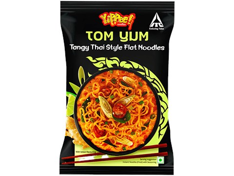 Sunfeast YiPPee! Tom Yum Tangy Thai Style Flat Noodles, 73 g
