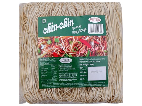 Saffron Chin Chin - Veg Hakka Noodles, High Quality Ingredients, Authentic Taste & Flavour, 800 g