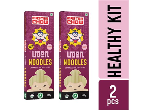 MasterChow Udon Noodles - Thick, Flat, Wheat, Soft, Chewy Texture, 300 g