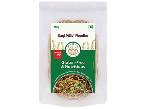 Senseful Ragi Millet Noodles - Gluten Free & Non-fried, No Cholesterol, No Transfat, 200 g