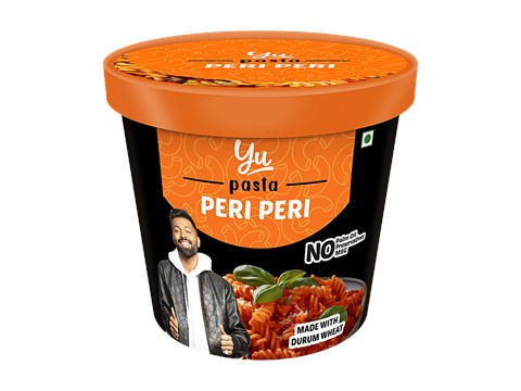 Yu Peri Peri Instant Cup Pasta - Wholesome, No Preservatives, 60 g
