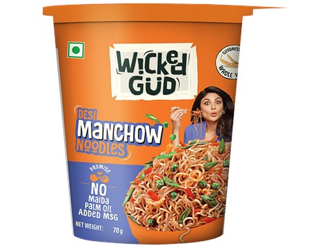 WickedGud Desi Manchow Cup Noodles, 70 g