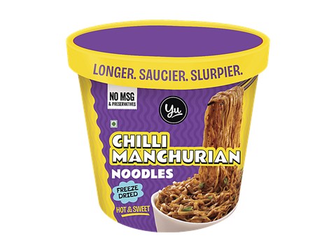 Yu Chilli Manchurian Instant Cup Noodles - Wholesome, No Preservatives, 70 g