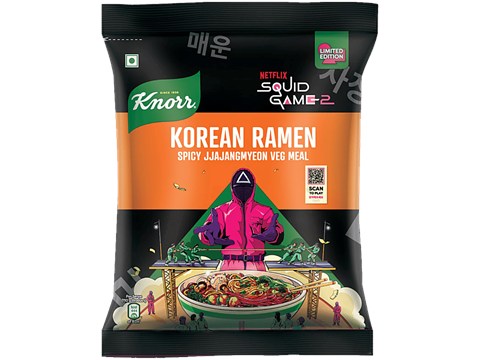 Knorr Korean Ramen Spicy Jjajangmyeon Veg Meal, 110 g