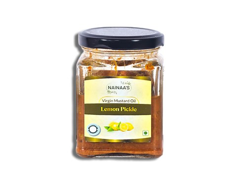 Nainaas Lemon Pickle In Virgin Mustard Oil, 200 g