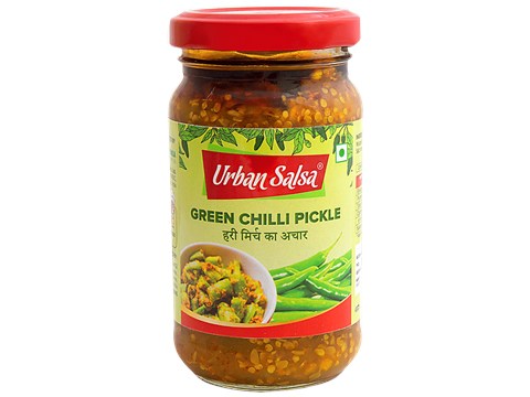 URBAN SALSA Green Chilli Pickle, 200 g