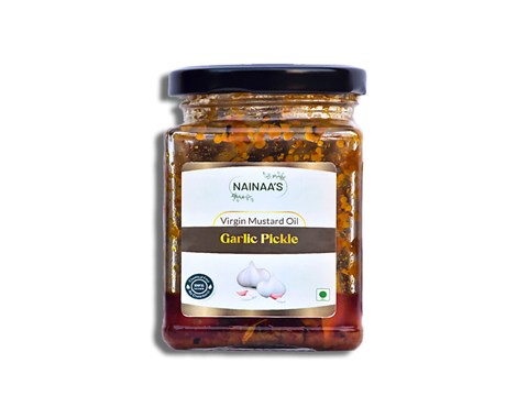 Nainaas Garlic Pickle In Virgin Mustard Oil, 200 g