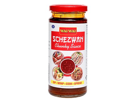 Wai Wai Chunky Schezwan Sauce - Used For Cooking, Enhances Taste, 250 g