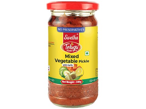 Swetha Telugu foods Mixed Vegetable Pickle, 300 g