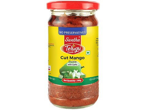 Swetha Telugu foods Cut Mango Pickle, 300 g