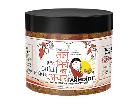 FarmDidi Red Chilli Pickle, 150 g