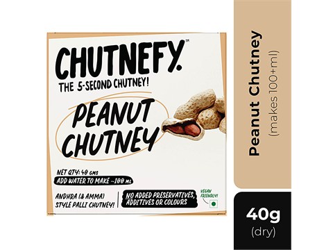 Chutnefy 5 Second Peanut Chutney - Authentic Recipe, 40 g