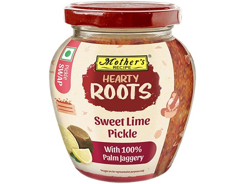 Mother's Recipe Hearty Roots Sweet Lime Pickle With Palm Jaggery, 350 g