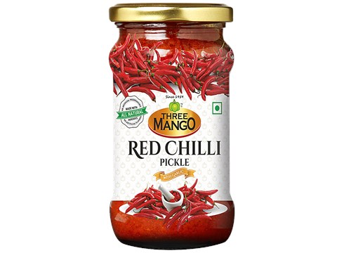 Three Mango Red Chilli Pickle, 300 g