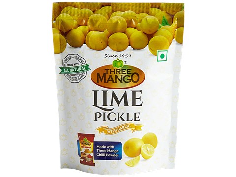 Three Mango Lime Pickle - With Garlic, 50 g