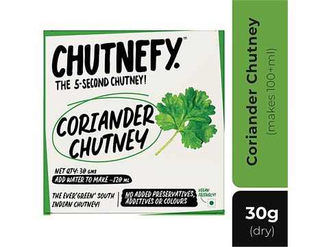 Chutnefy 5 Second Coriander Chutney - Authentic Recipe, 30 g