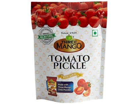 Three Mango Tomato Pickle - With Garlic, 50 g