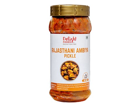Delight Foods Marwari Ambiya/Mango Achar - Pure Mustard Oil Used, 300 g