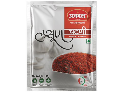 Prakash Lasun/Garlic Chutney - Spicy, No Added Preservatives & Colours, 100 g