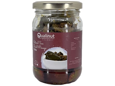 Qualinut Gourmet Natural Sun-Dried Mango Pickle - Lowers Risk Of Heart Disease, 200 g