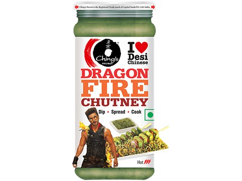 Ching's Secret Dragon Fire Chutney - Dip, Spread, Cook, Hot, 250 g