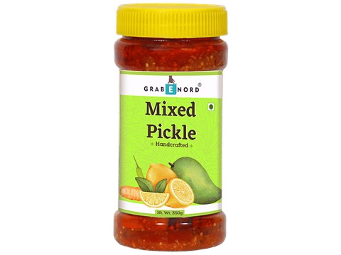 Madhur Grabenord Mixed Pickle 350g, Handcrafted, Indian Style, 350 g