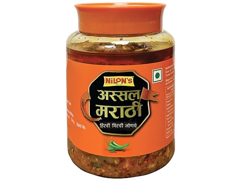 Nilon's Assal Marathi Green Chilli Pickle, 1 kg