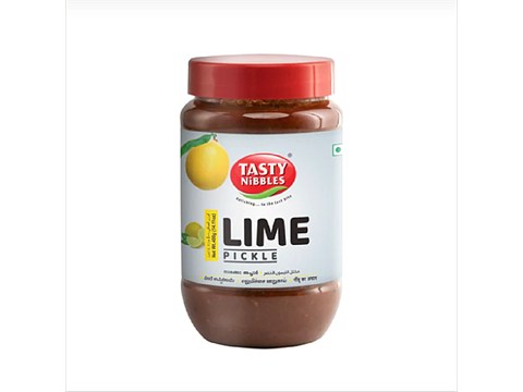 Tasty Nibbles Lime Pickle - Traditionally Recipe, Condiment For Meals, Digestive Properties, 400 g